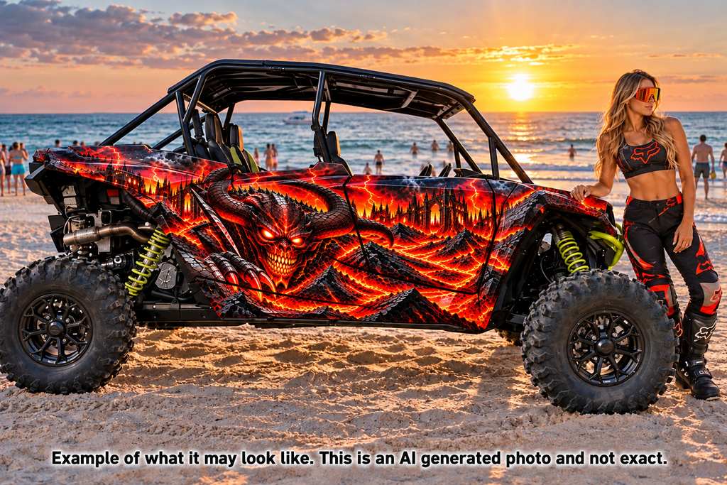 2024 - 2025 Polaris RZR XP 1000 4 Door Demon/Devil Graphics Kit Demon