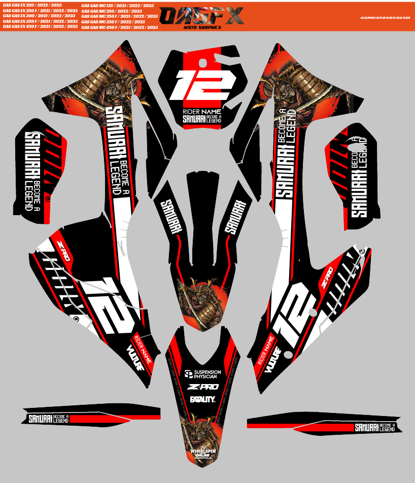 2021-2023 Gasgas EX and MC 125-450 DS-1 Samurai