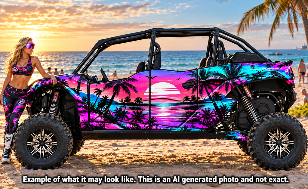 2020 - 2024 Kawasaki Teryx KRX 4 Door 1000 Miami Beach Graphic Kit