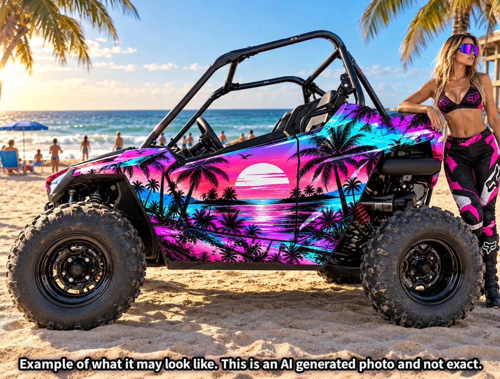 2021-2025 Polaris RZR 200 EFI UTV Miami Beach Graphics Kit