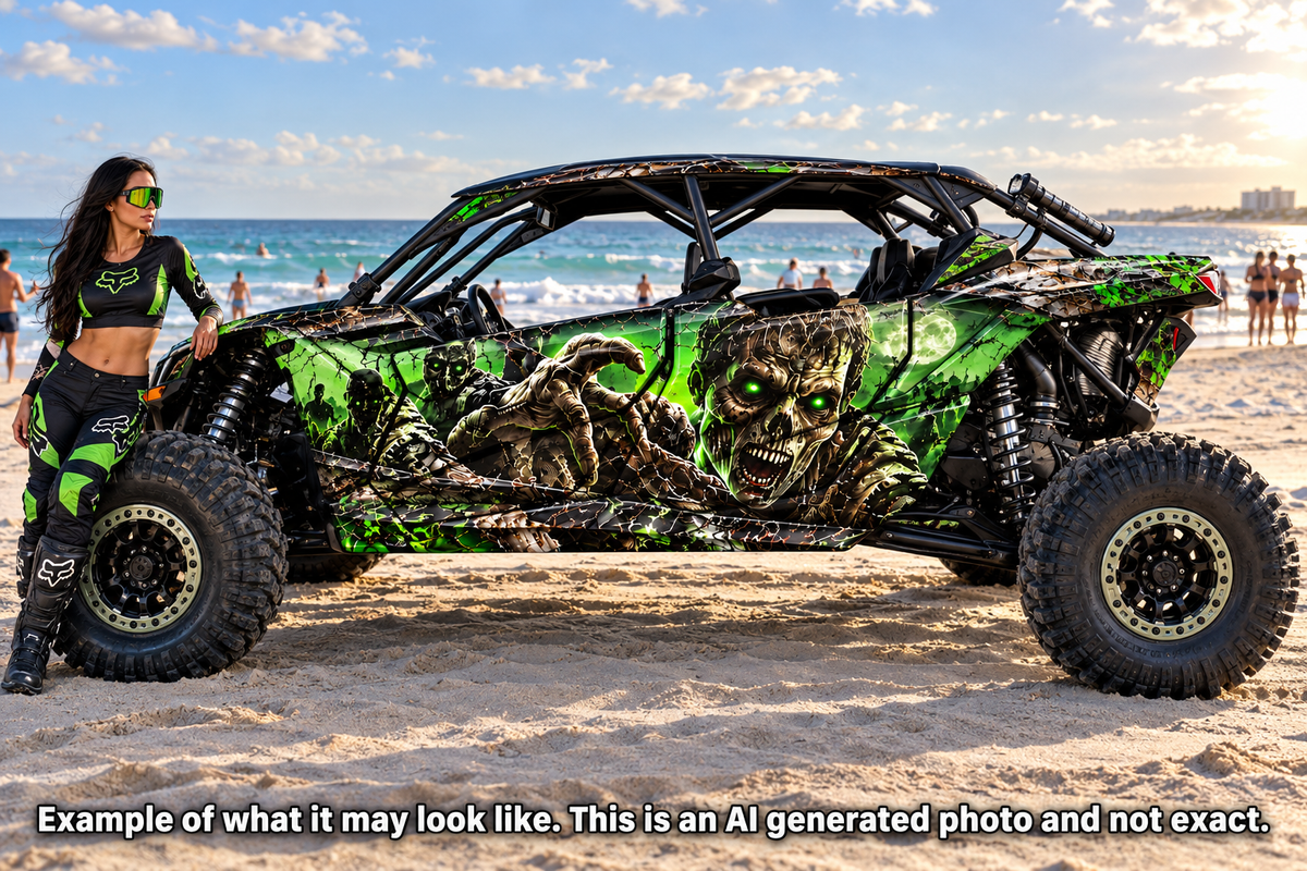 2017-2024 Can Am X3 Max 4 Door Maverick RR DS "Zombie" Graphics Kit