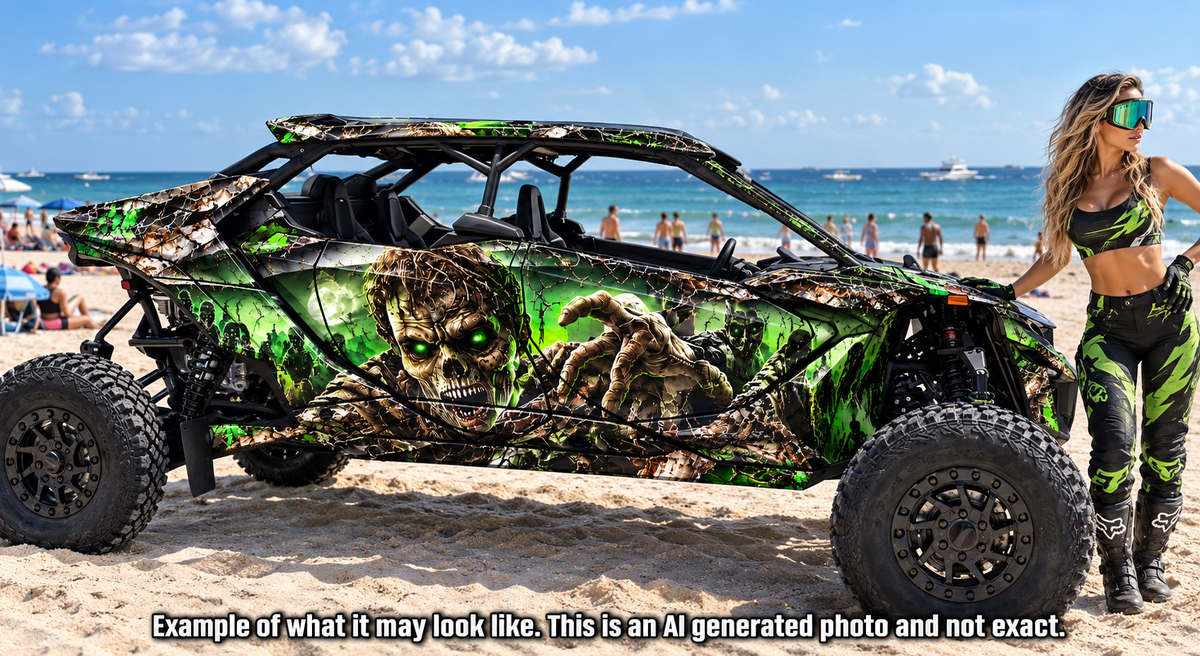 2025 Can Am Maverick R Max 4 Door Zombie Graphics Kit (Copy)