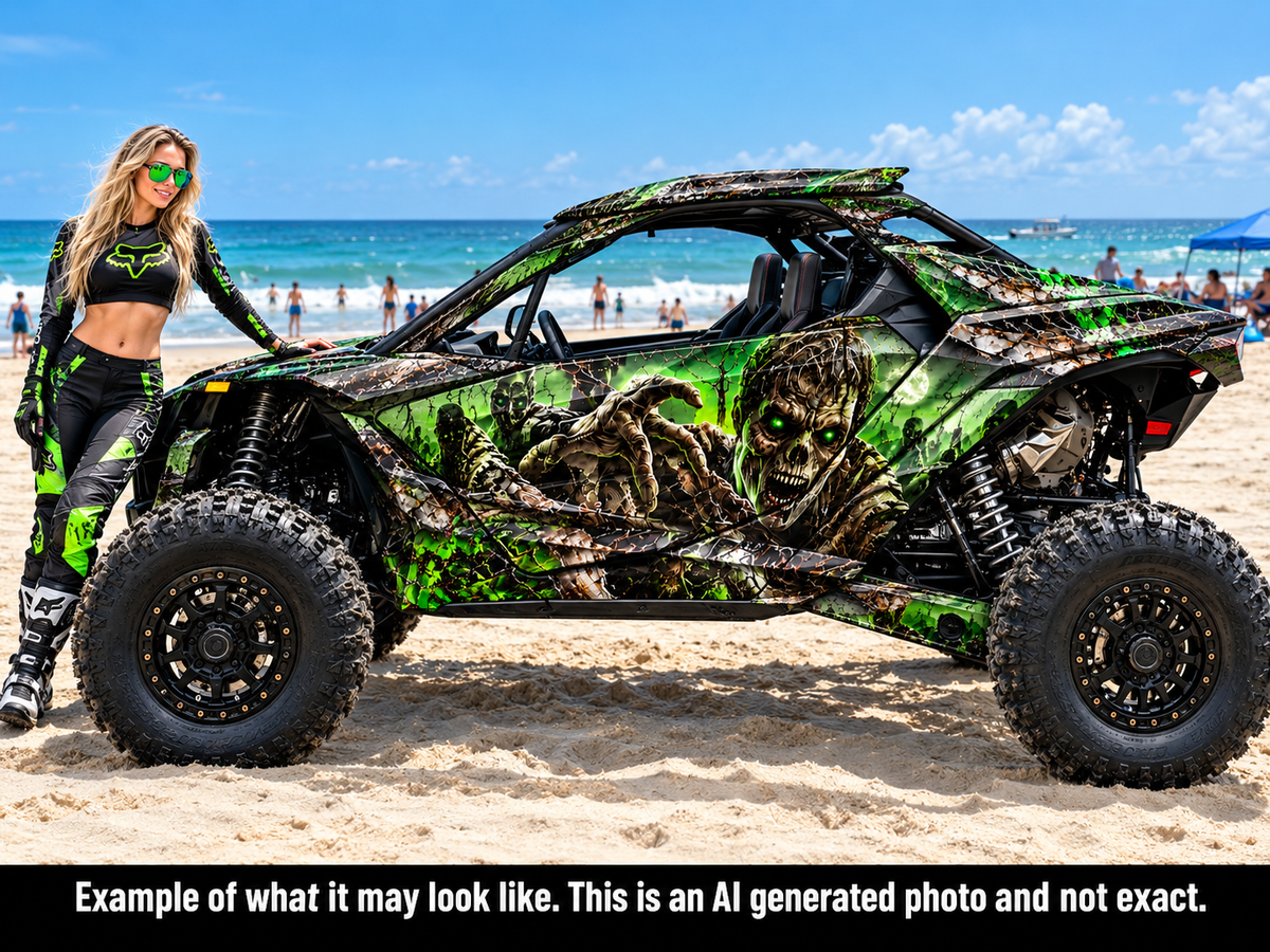 2024-2025 Can Am Maverick R RS Zombie Graphics Kit  Pro Edition Zombie