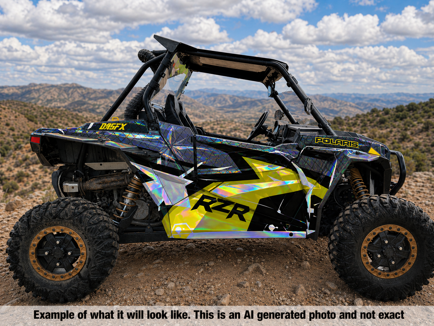 2019 - 2023 Polaris RZR XP 1000 Graphics Kit D36-2 Yellow OAGFX