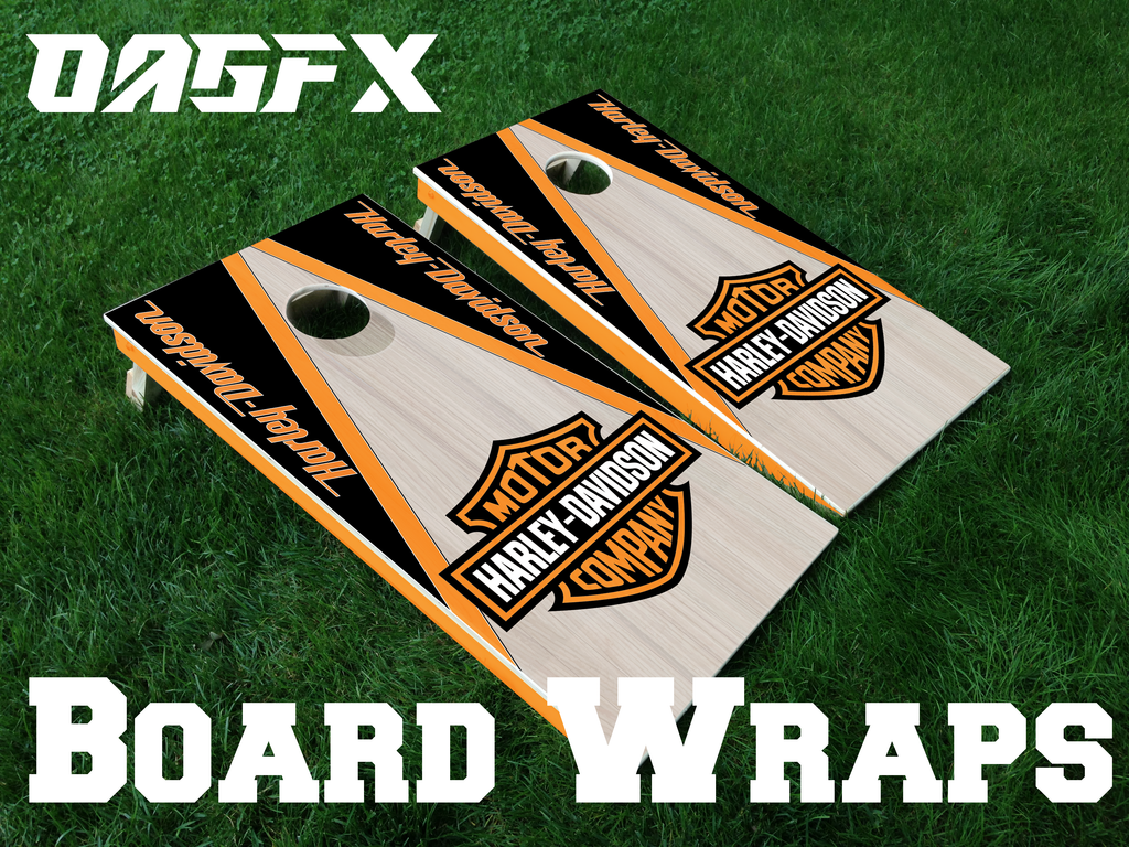 Harley Davidson Cornhole Board Skins (Pair)