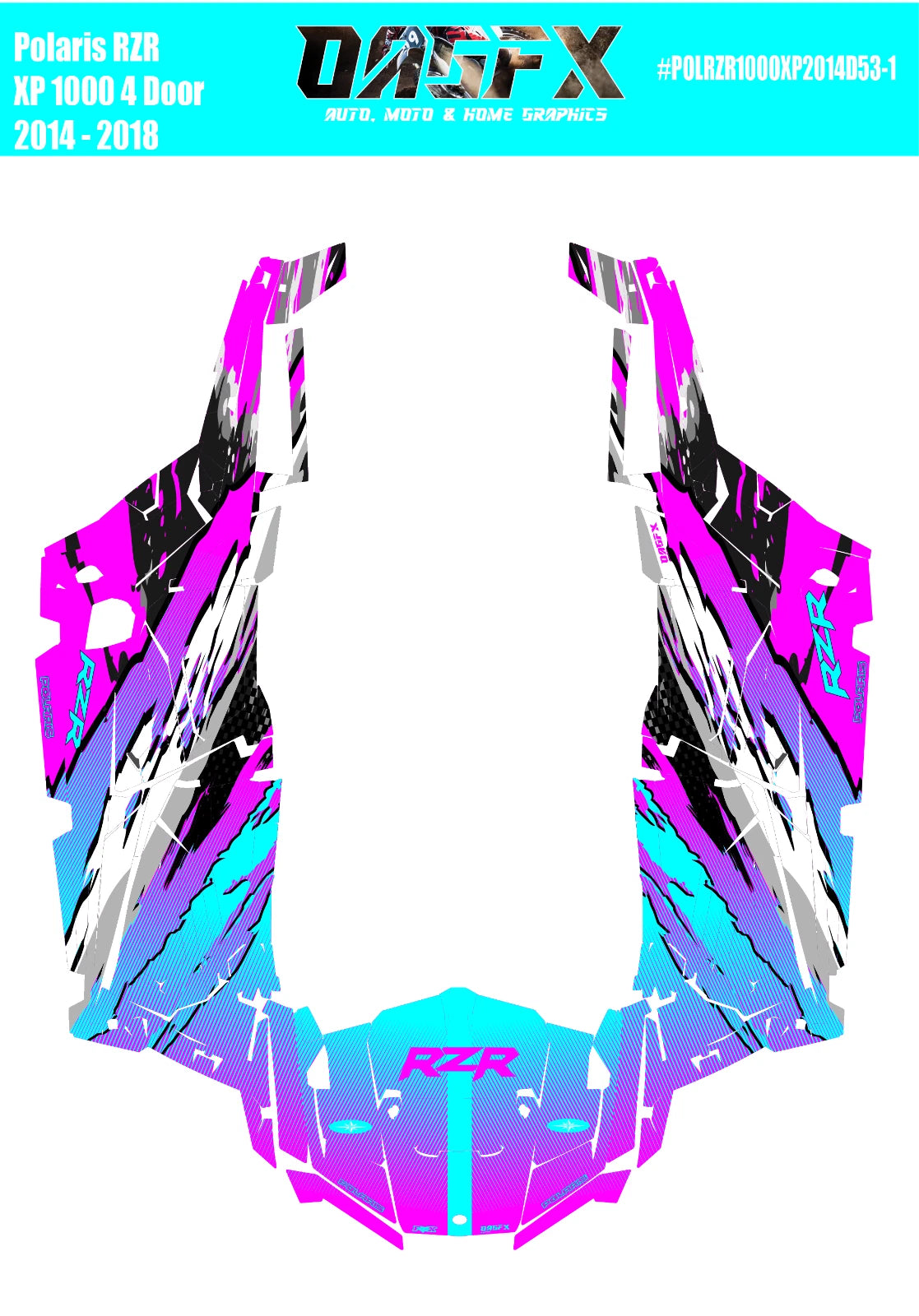 2014 - 2018 Polaris RZR XP 4 Graphics Kit D53-1