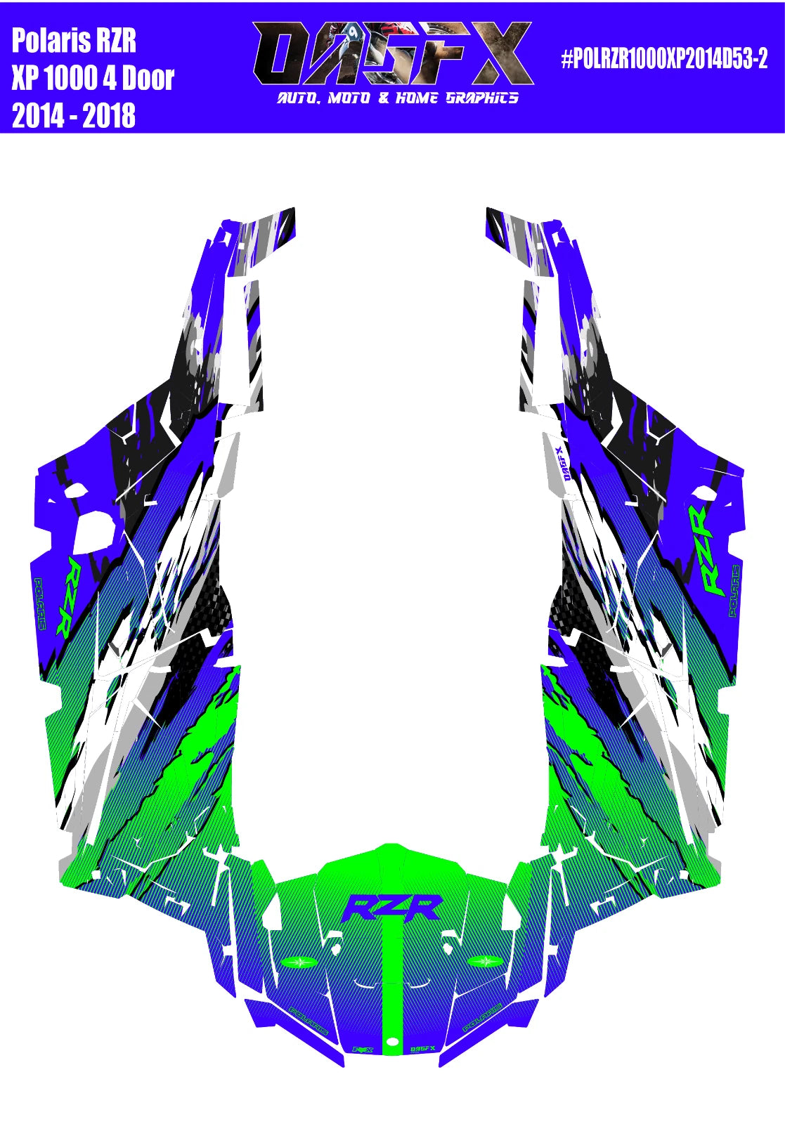 2014 - 2018 Polaris RZR XP 4 Graphics Kit D53-3