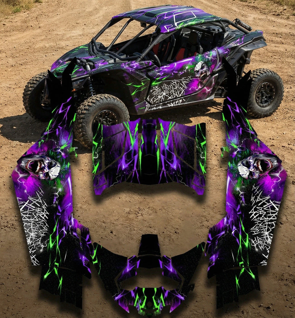 2017 - 2024 Can Am X3 RR DS Maverick Joker Graphics Kit  Pro Edition DJK Joker