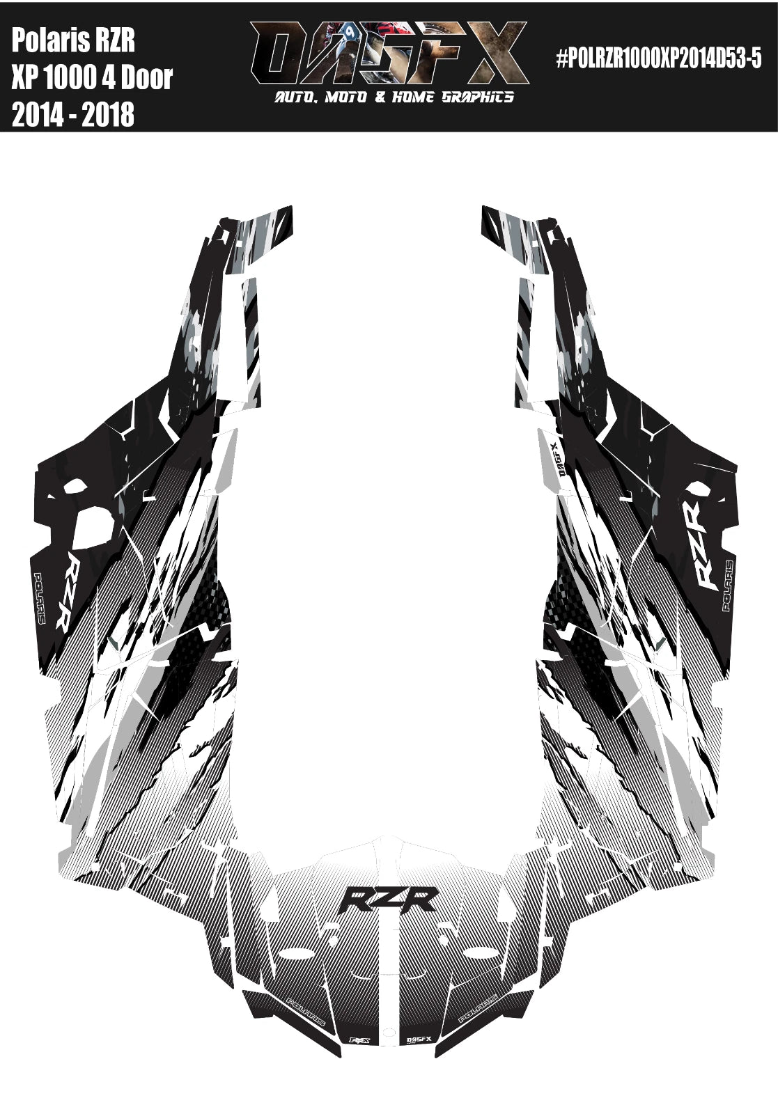2014 - 2018 Polaris RZR XP 4 Graphics Kit D53-5