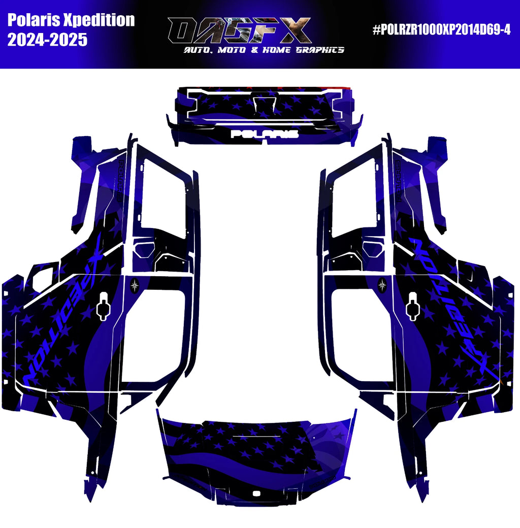 2024-2025 Polaris Xpedition Graphics D69-4 USA Flag