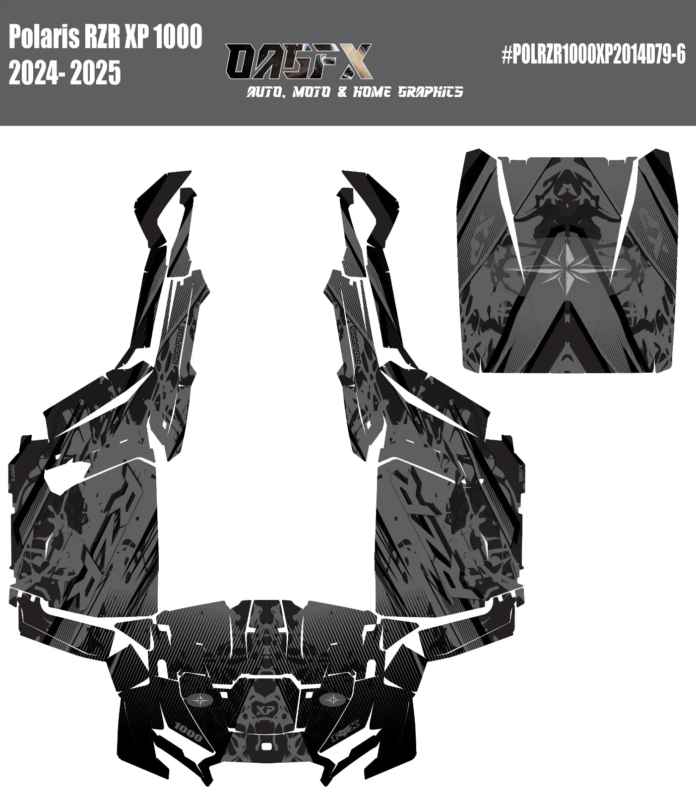 2024-2025 Polaris RZR XP 1000 Graphics Kit D79-6 USA Flag