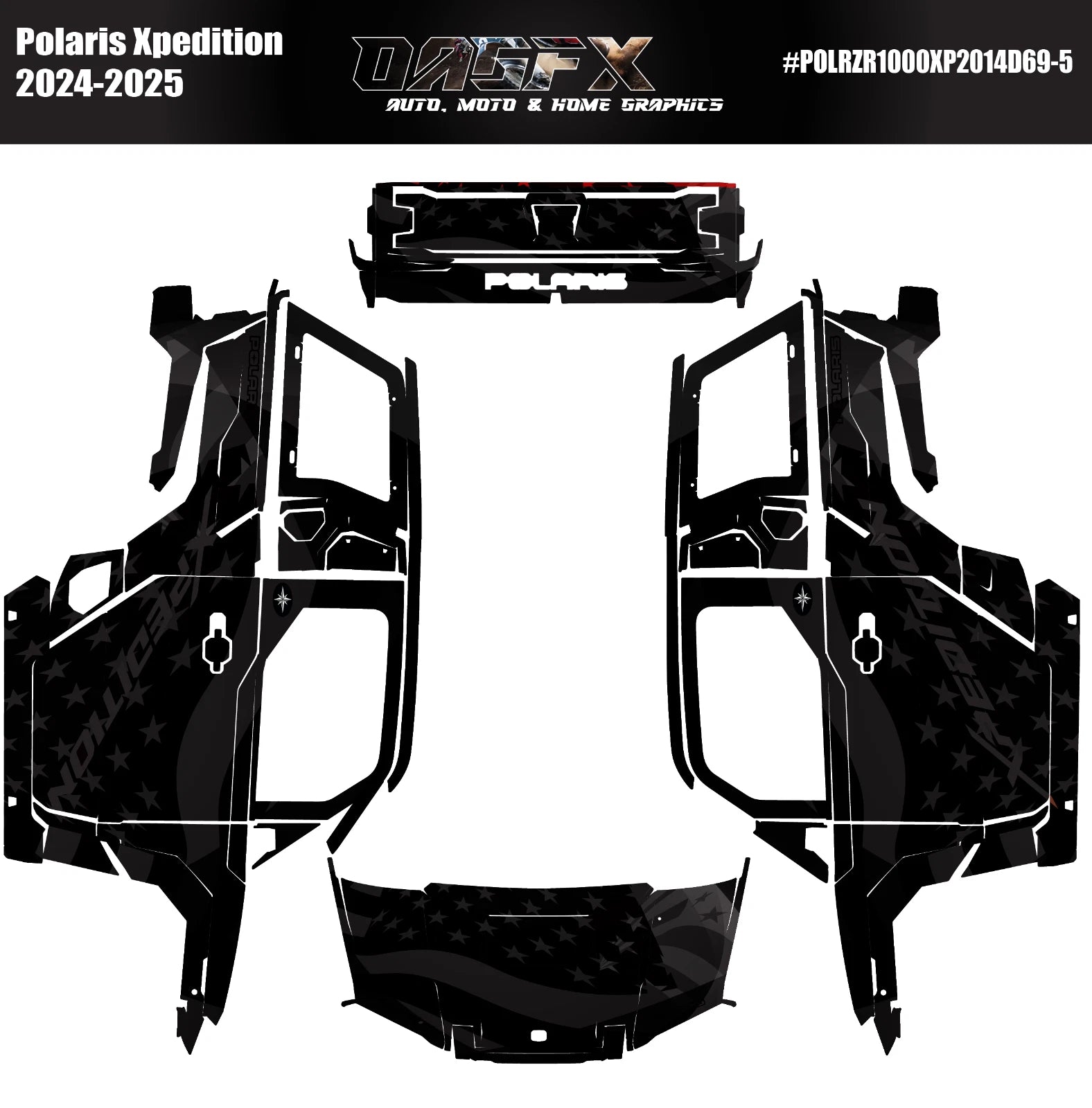 2024-2025 Polaris Xpedition Graphics D69-5 USA Flag