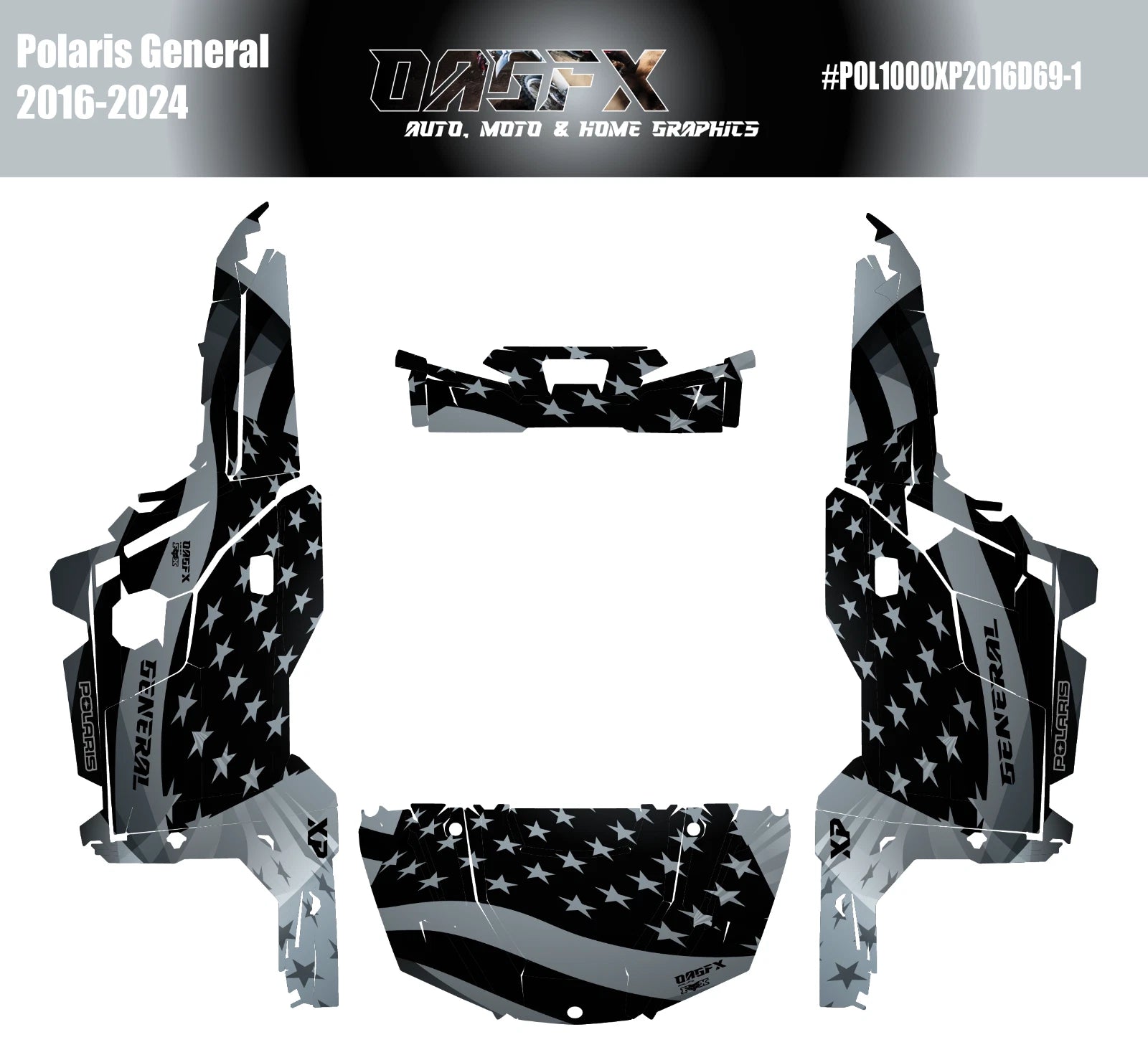2020-2025 Polaris General XP 1000 Graphics Kit D69-1 USA