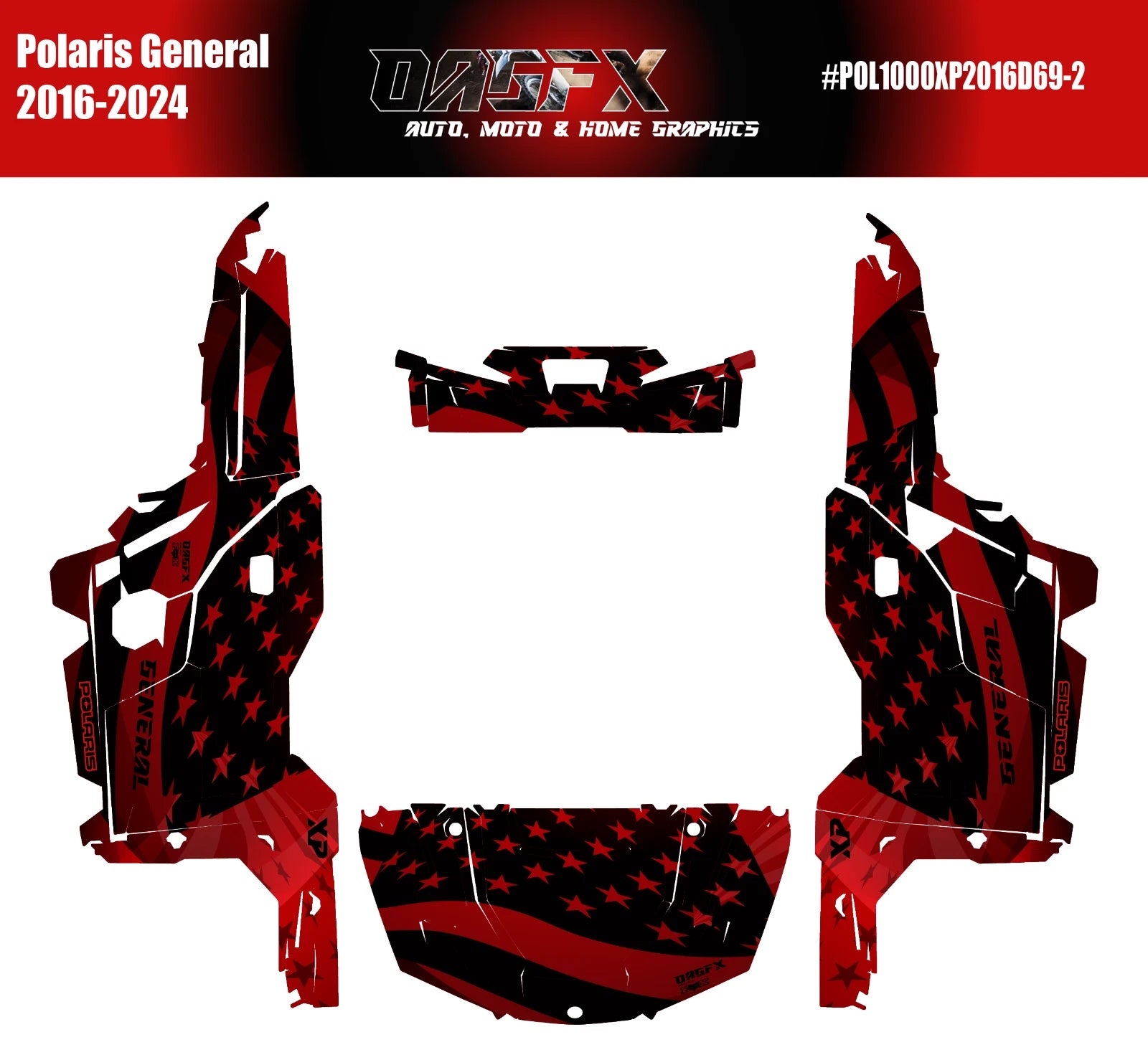 2020-2025 Polaris General XP 1000 Graphics Kit D69-2 USA