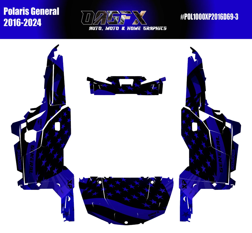2020-2025 Polaris General XP 1000 Graphics Kit D69-3 USA