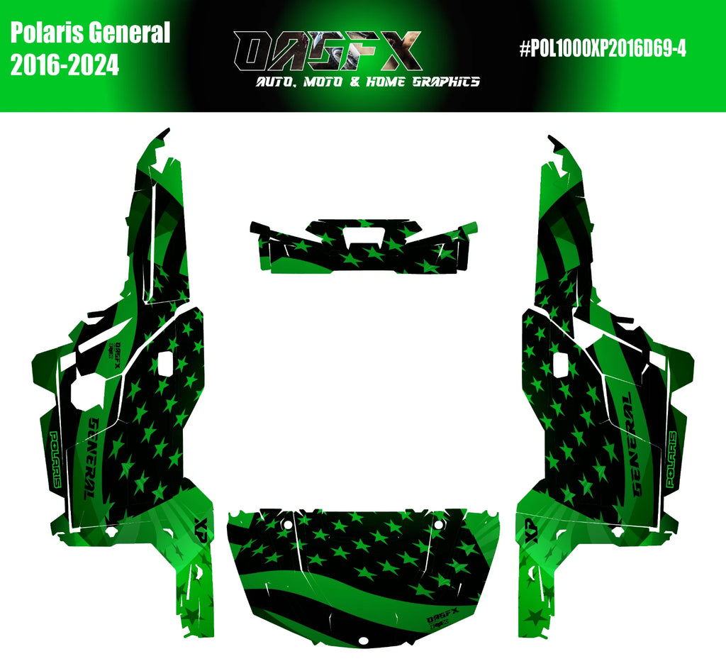 2020-2025 Polaris General XP 1000 Graphics Kit D69-4 USA