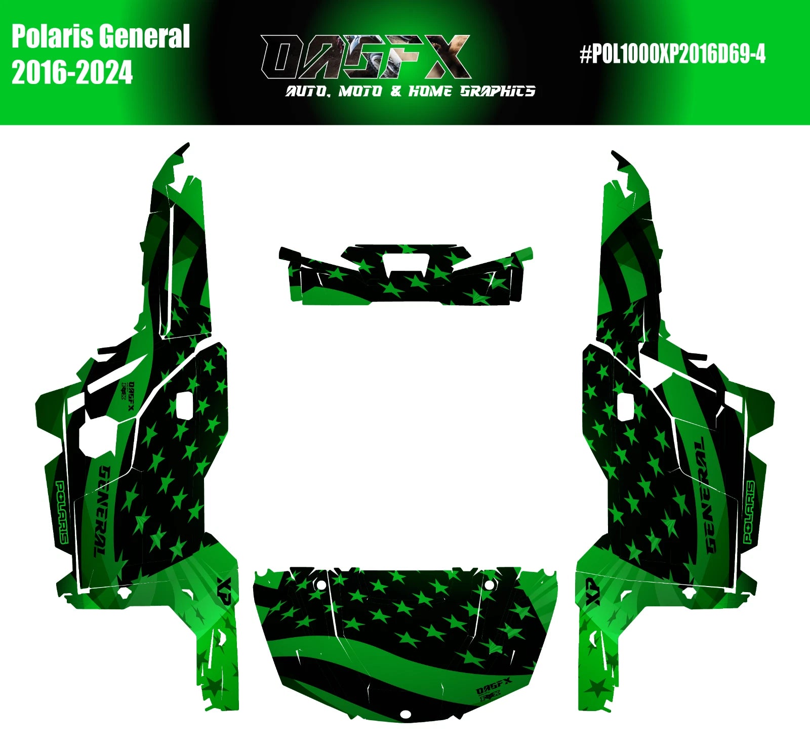 2020-2025 Polaris General XP 1000 Graphics Kit D69-4 USA