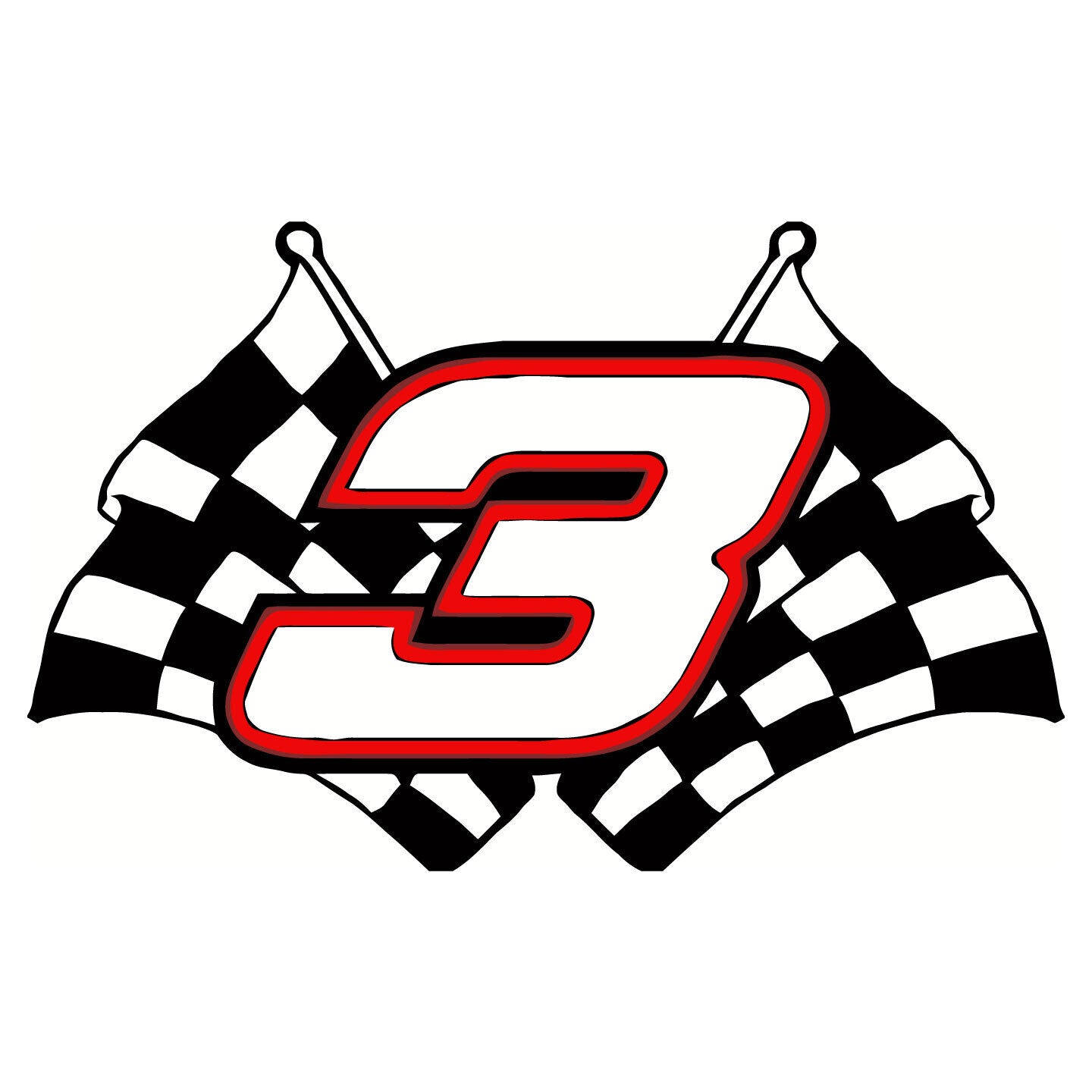 Nascar 3 Dale Earnhardt Decal- Car Decal Small to X Large