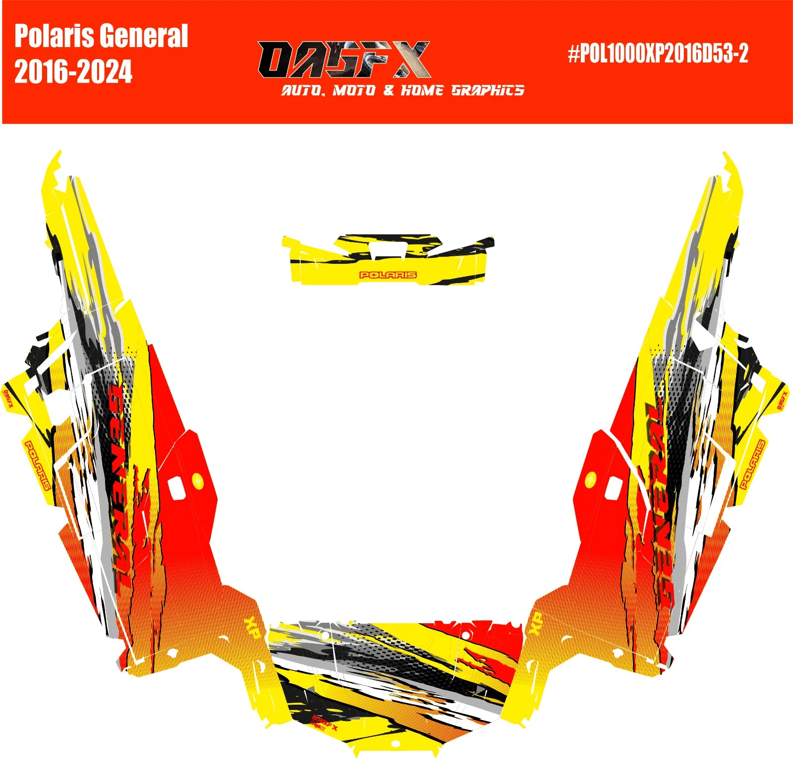2016 - 2024 Polaris General XP 4 Door 1000 Graphics Kit D53-2 Wild
