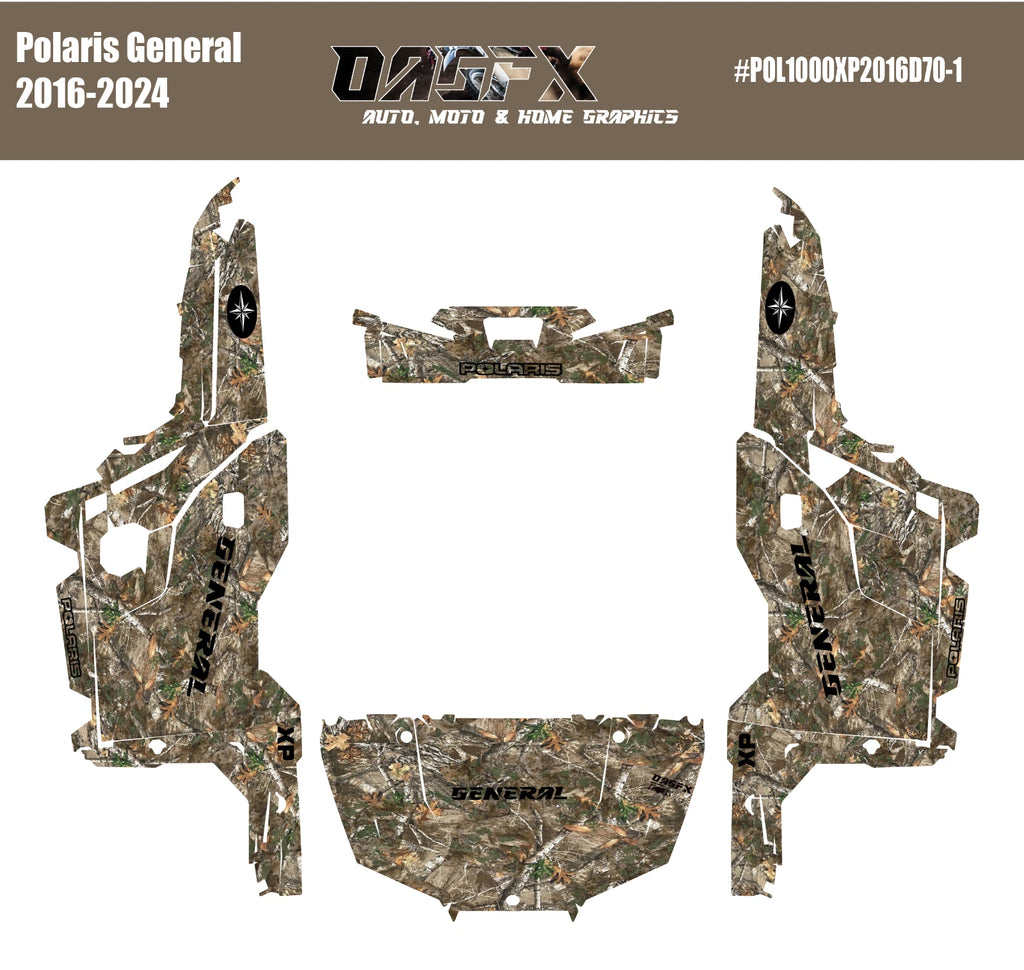 2020-2025 Polaris General XP 1000 Graphics Kit D70-1 Camo