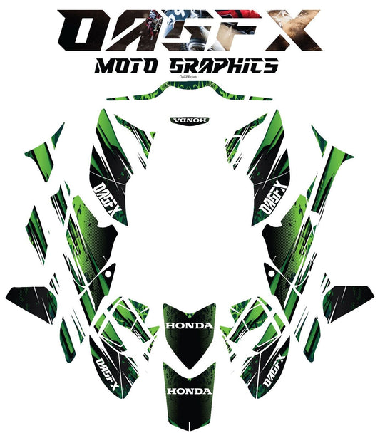 2004-2018 Honda TRX 450 R ER Graphics Kit - Pro Ed D35-1 Green
