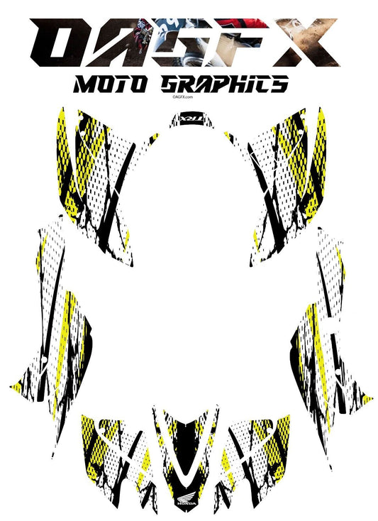 2007-2018 Honda TRX 400 EX Graphics Kit - Pro Ed D9-5 Yellow