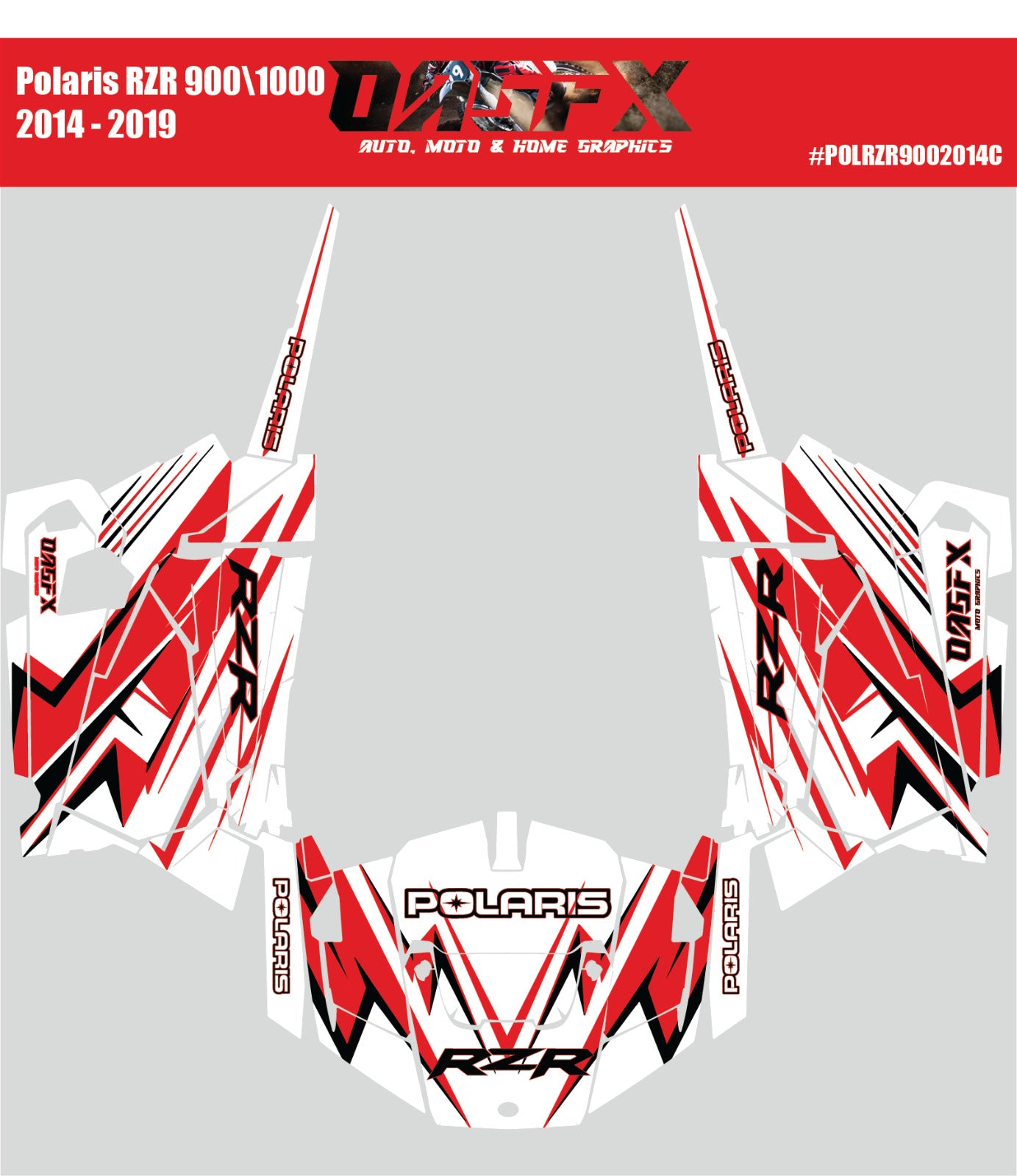 2014 - 2020 Polaris RZR 900 S Graphics Kit D3