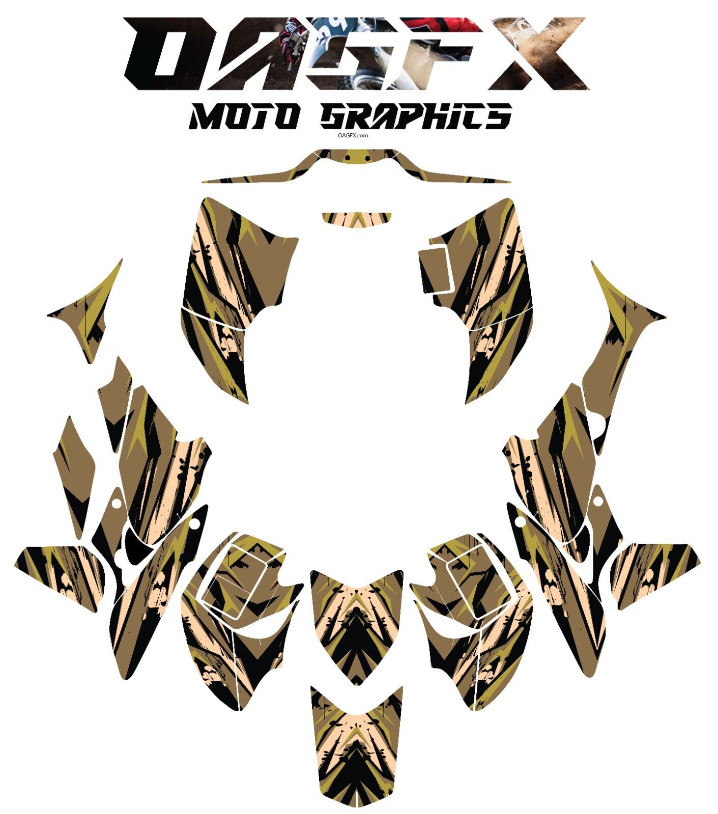 2004-2018 Honda TRX 450 R ER Graphics Kit - Pro Ed D39-7 Brown