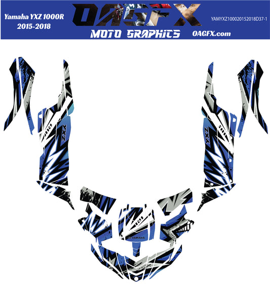 2015 - 2018 OAGFX Yamaha YXZ 1000 Graphics Kit D37-1 Blue