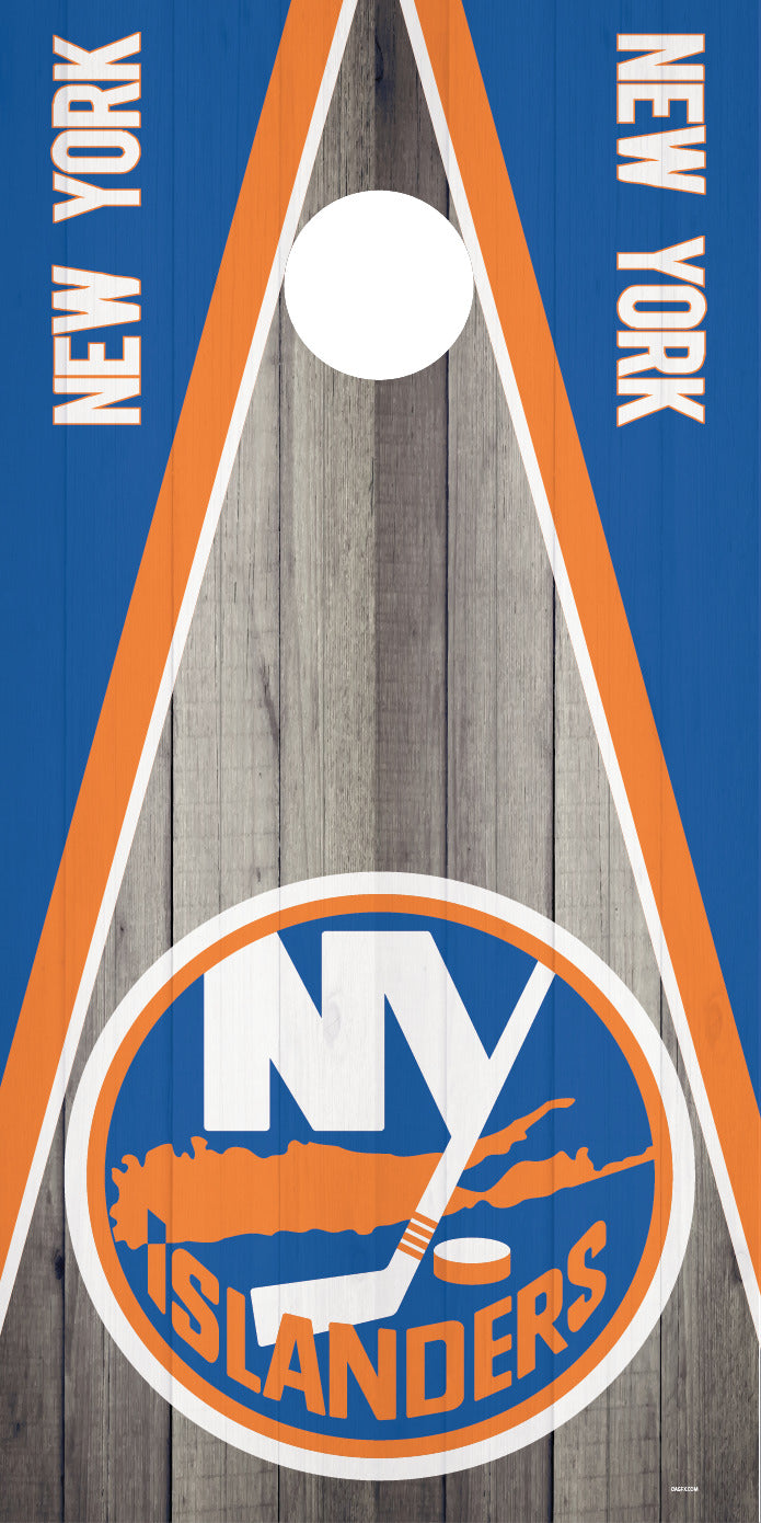 Corn Hole Board Wrap - New York Islanders Cornhole Skin D4