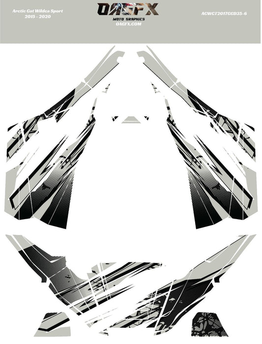 2015 - 2020 Arctic Cat Wildcat 700 Sport Graphic Kit D35-6 Grey