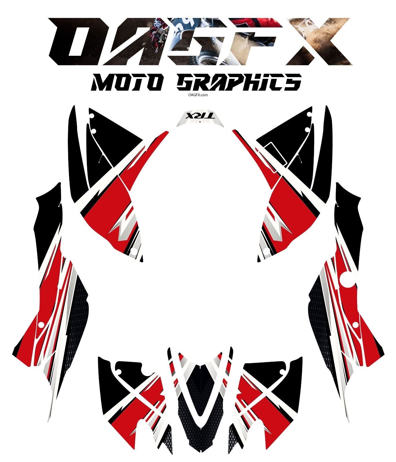 2007-2018 Honda TRX 400 EX Graphics Kit - Pro Ed D33-3 Red