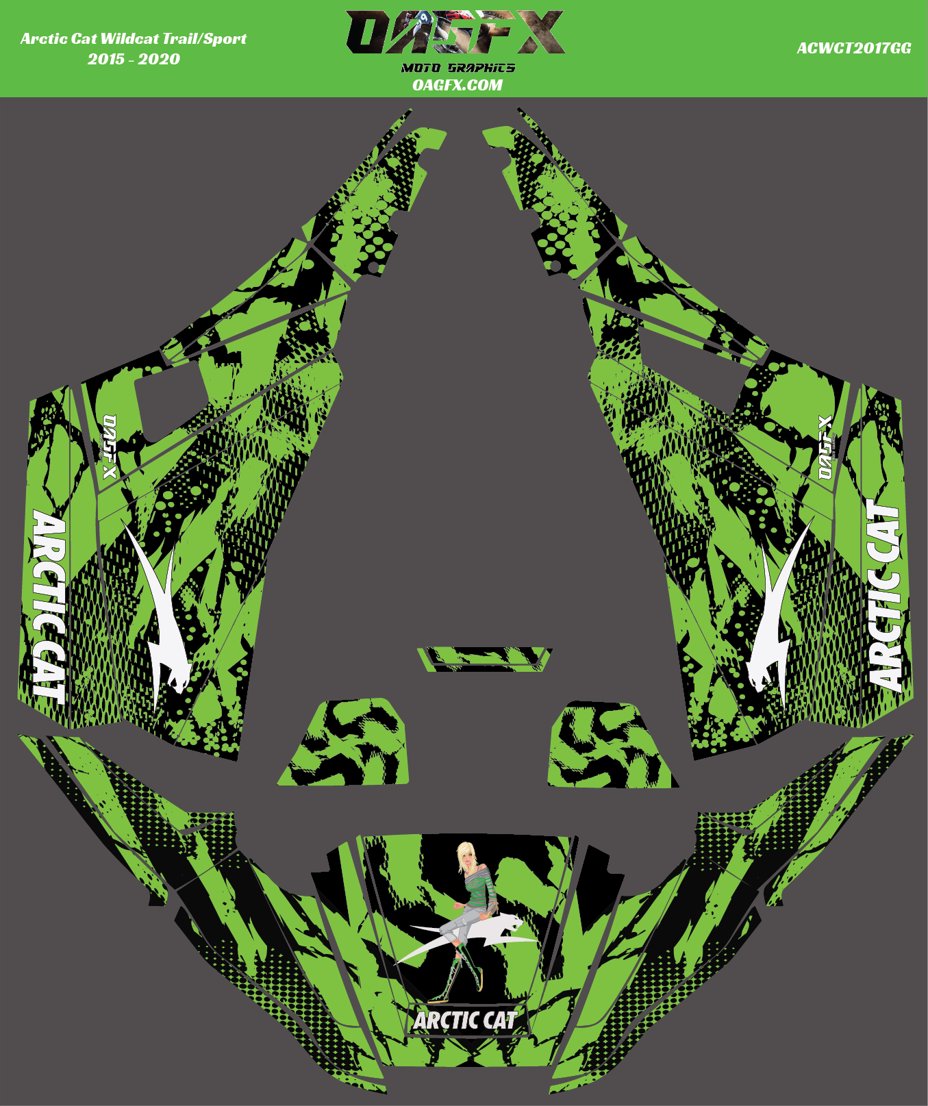 Graphics Kit for 2015 - 2020 Arctic Cat Wildcat Trail/Sport