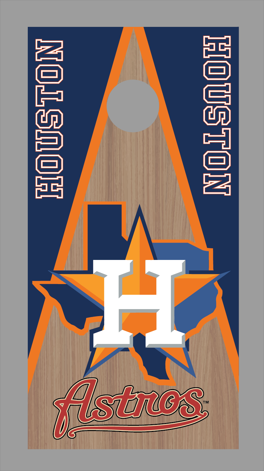 Houston Astros Cornhole Board Skins (Pair)