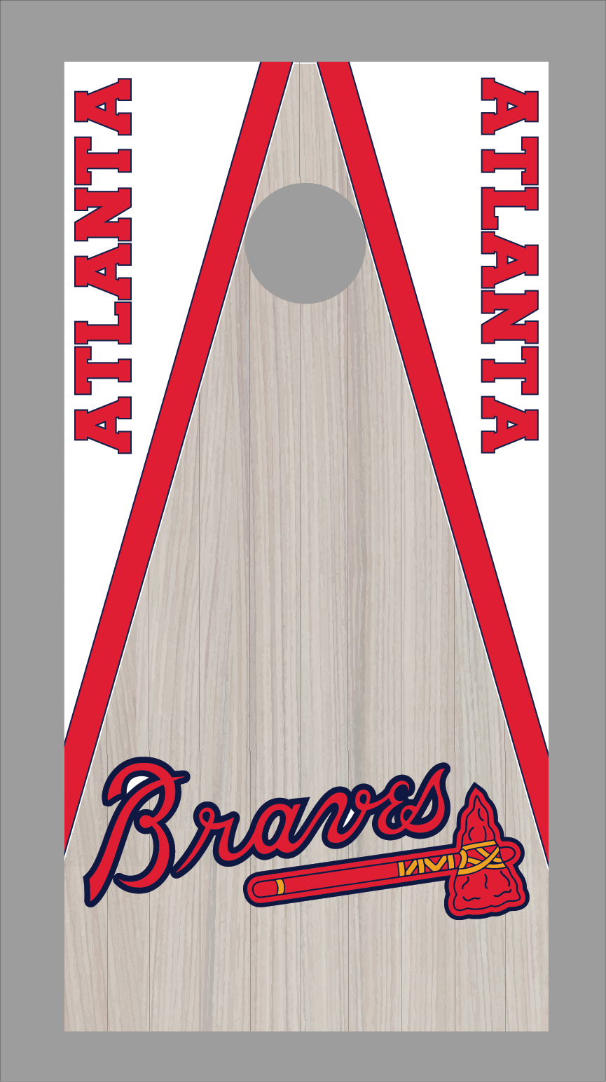 Atlanta Braves Cornhole Board Skins (Pair)