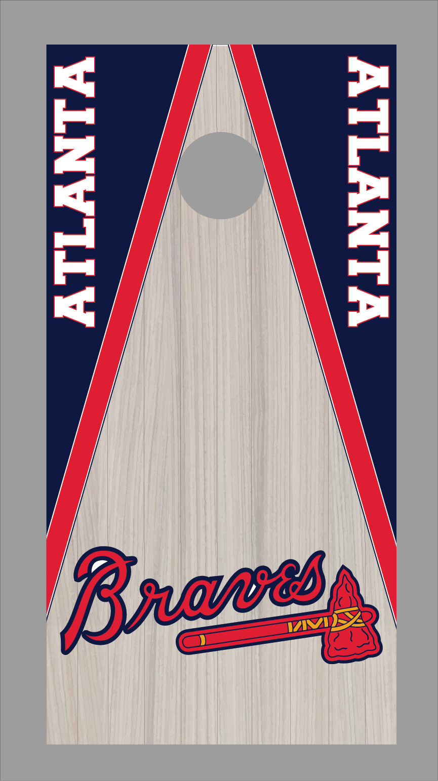 Atlanta Braves Cornhole Board Skins (Pair)