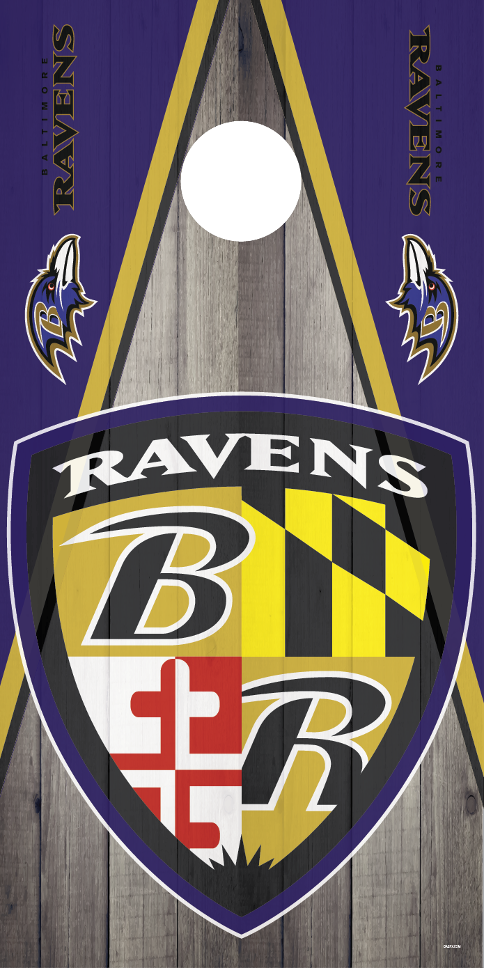 Baltimore Ravens Cornhole Board Skins (Pair)