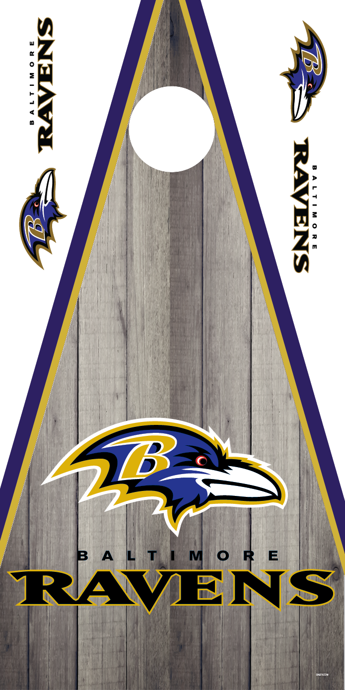 Baltimore Ravens Cornhole Board Skins (Pair)