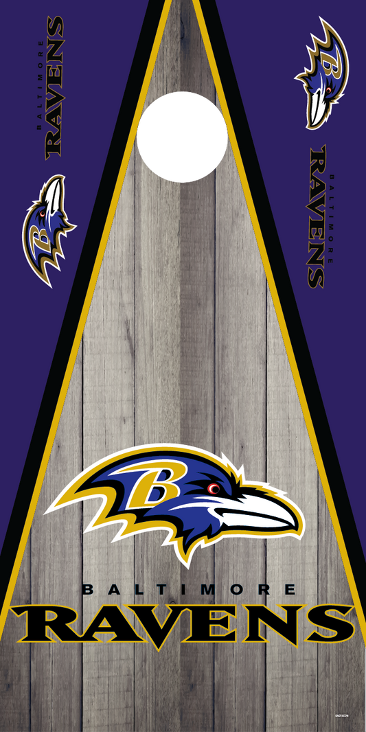 Baltimore Ravens Cornhole Board Skins (Pair)