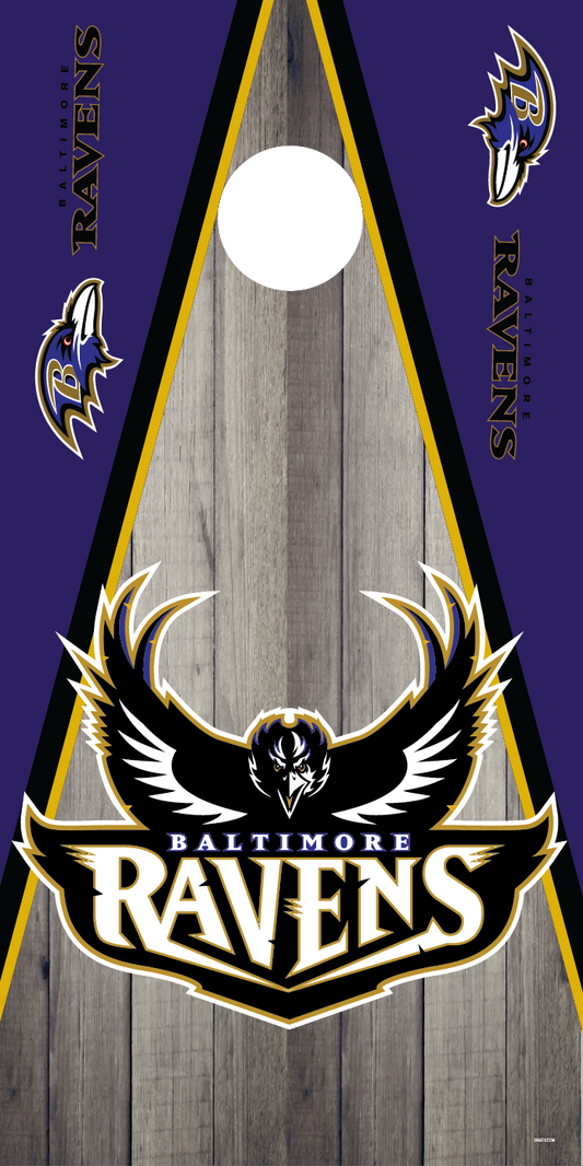 Baltimore Ravens Cornhole Board Skins (Pair)