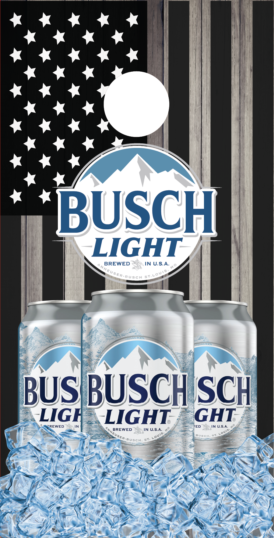 Busch Beer Cornhole Board Skins (Pair)