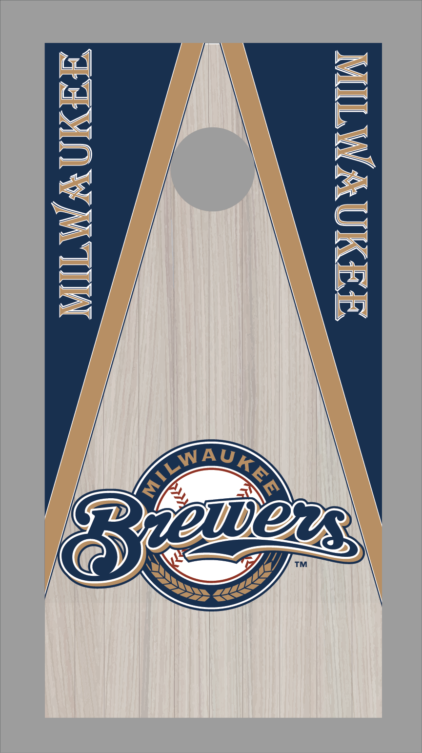 Milwaukee Brewers Cornhole Board Skins (Pair)