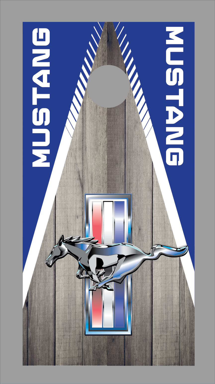 Mustang Cornhole Board Skins (Pair)
