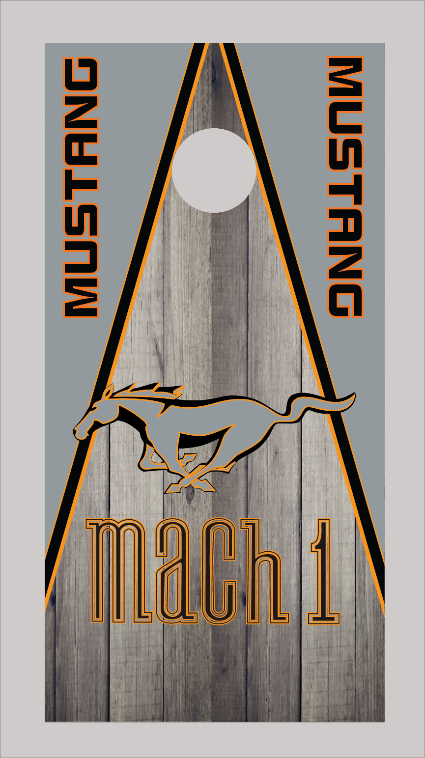 Mustang Mach 1 Cornhole Board Skins (Pair)