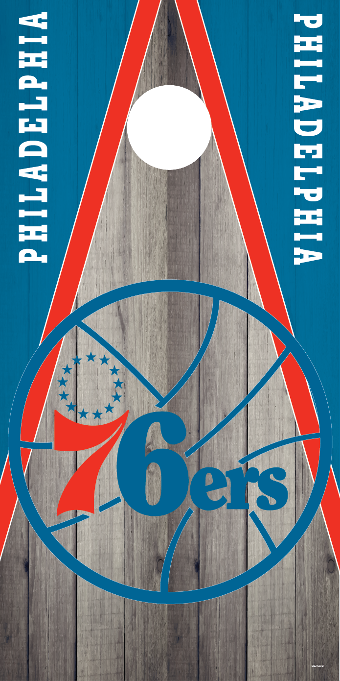 Philadelphia 76ers Cornhole Board Skins (Pair)