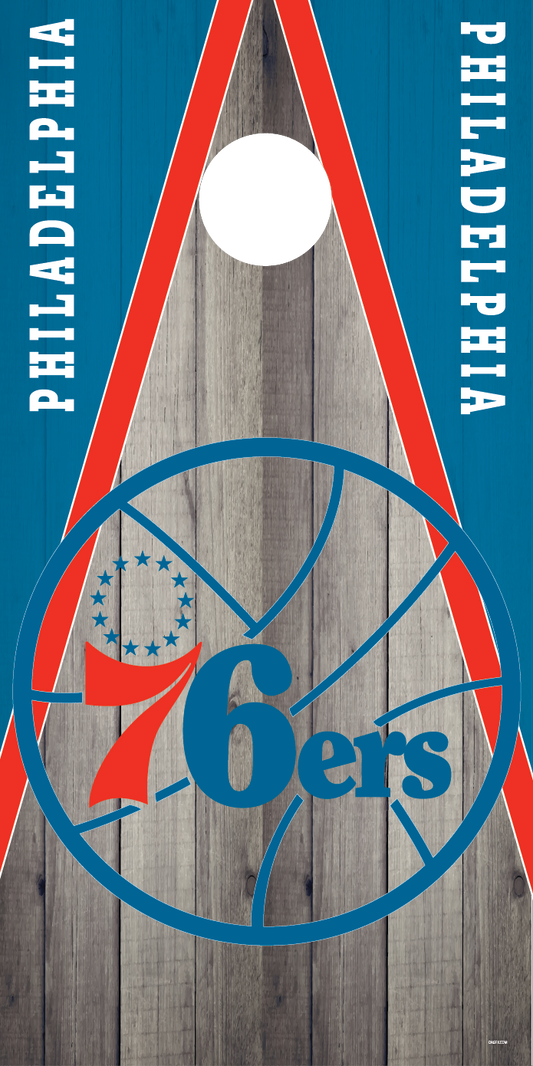 Philadelphia 76ers Cornhole Board Skins (Pair)