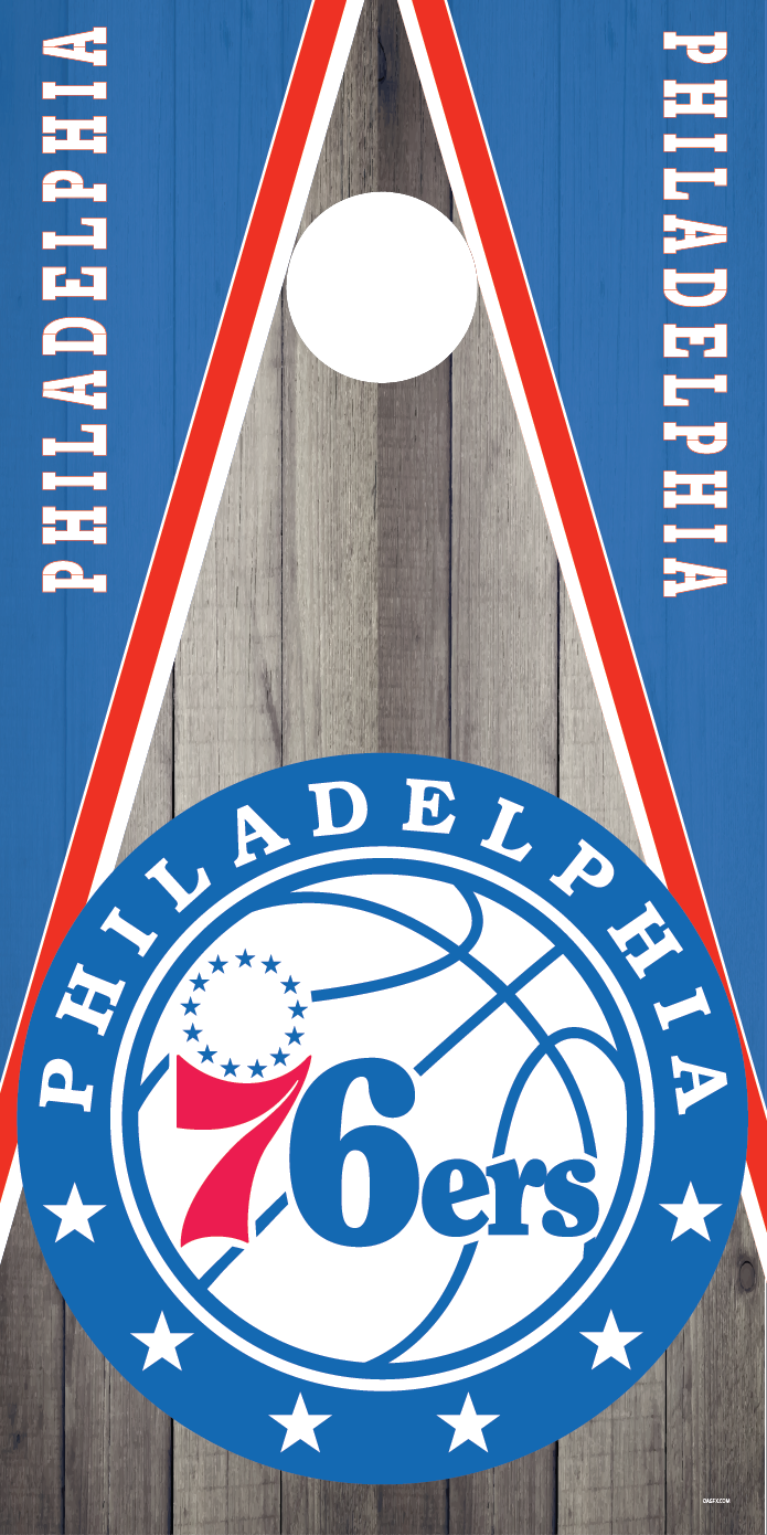 Philadelphia 76ers Cornhole Board Skins (Pair)