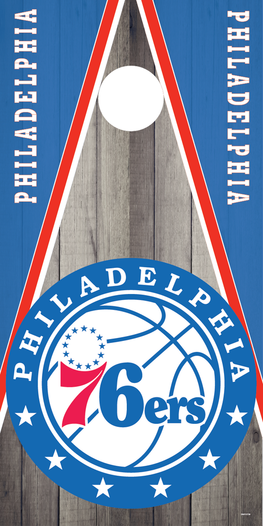 Philadelphia 76ers Cornhole Board Skins (Pair)