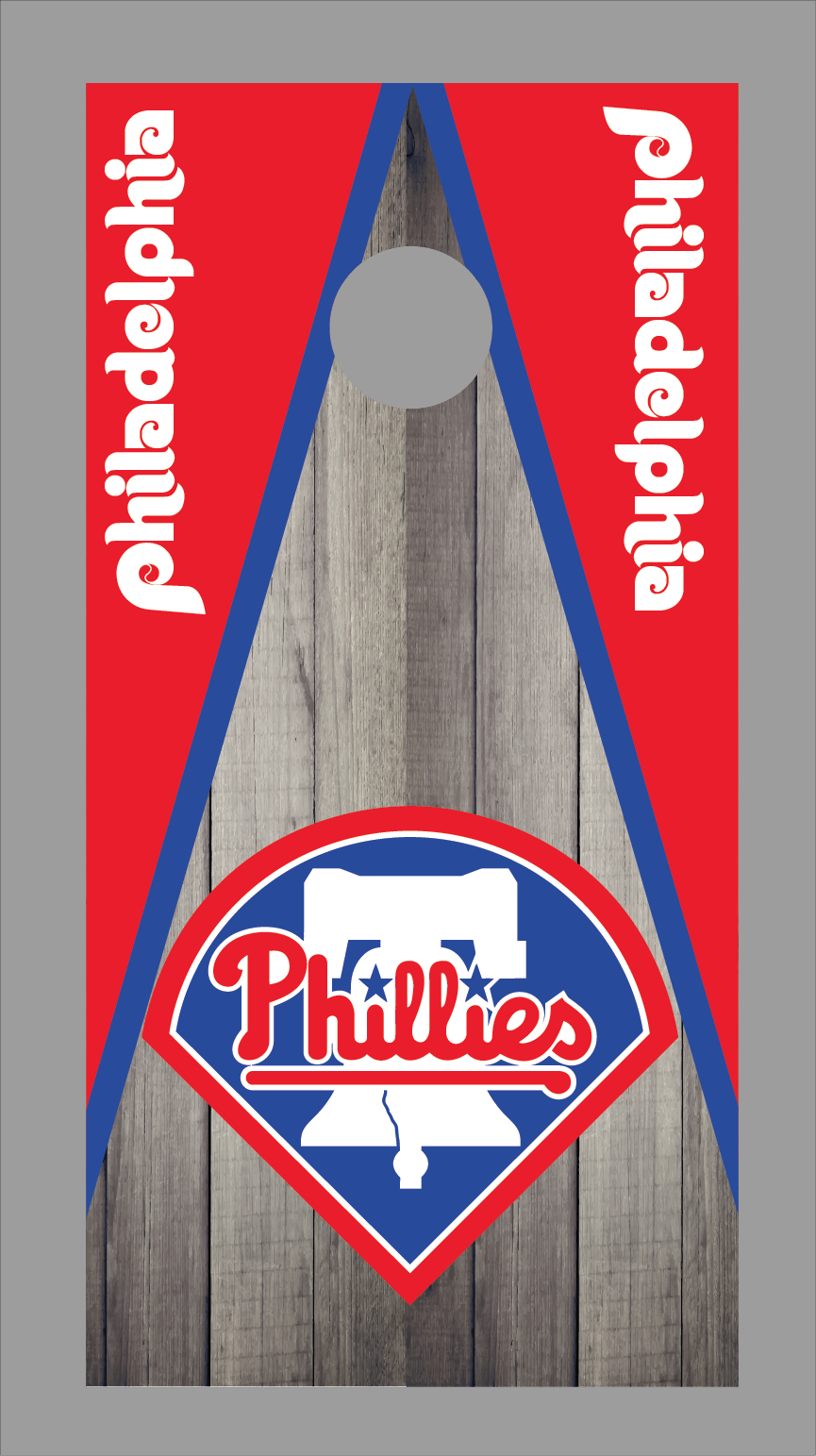 Philadelphia Phillies Cornhole Board Skins (Pair)