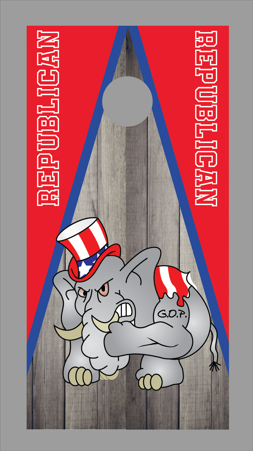 Republican Cornhole Board Skins (Pair)
